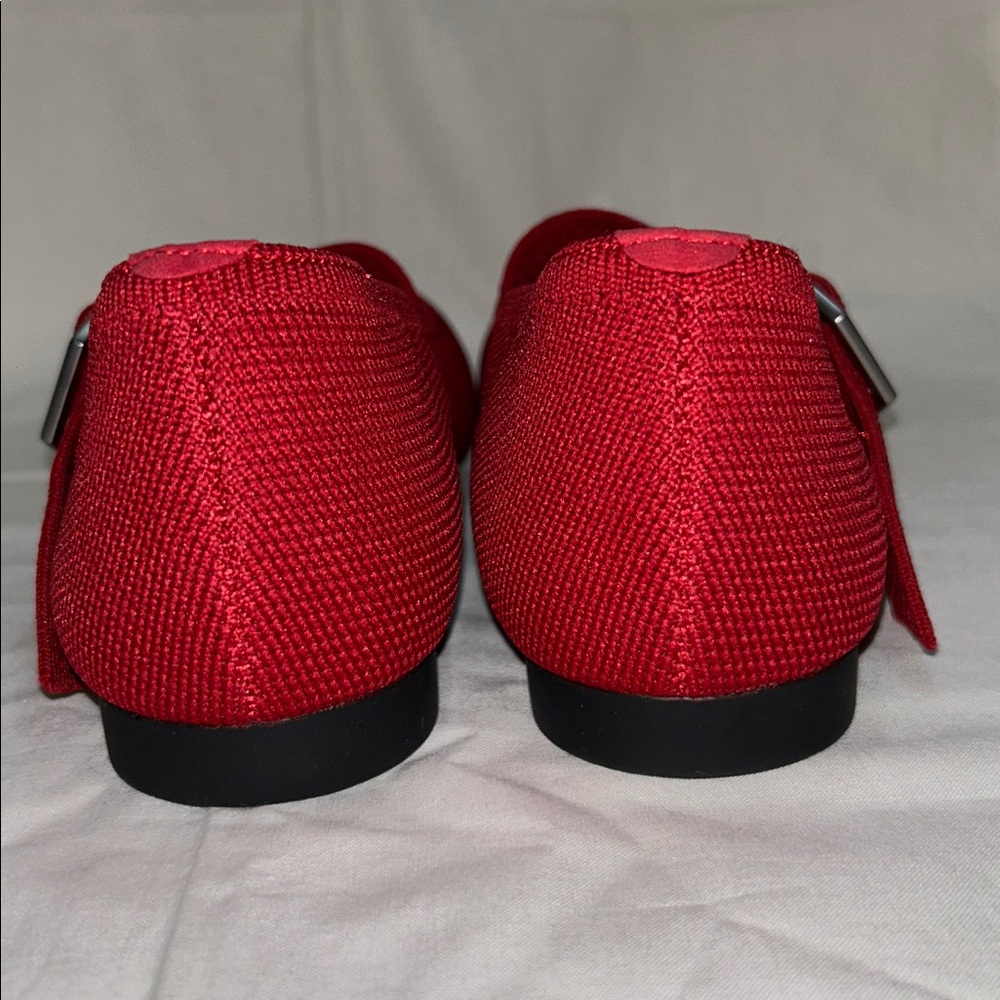 Vivaia Pointed Toe Mary Jane (Maria) Flats Ruby Red Size US 8.5 NWOT - Picture 2 of 5